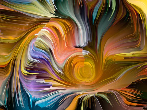 Serie Color Líquido Disposición Creativa Rayas Pintura Multicolor Como Metáfora —  Fotos de Stock