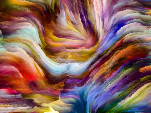 Série Liquid Color Composition Stries Peinture Multicolores Avec Rapport Métaphorique — Photo