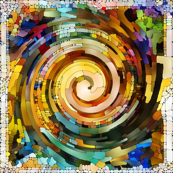 Série Twirl Espiral Fundo Abstrato Feito Padrão Redemoinho Vidro Manchado — Fotografia de Stock