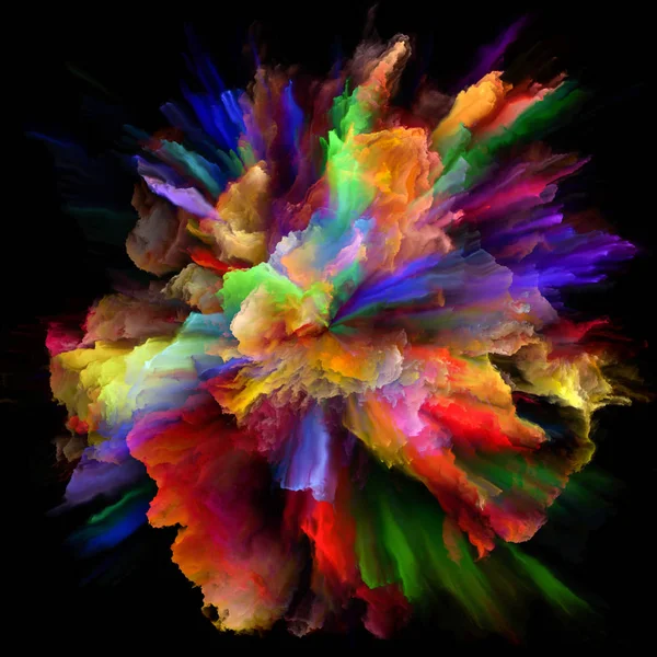 Färg Känslor Serien Abstrakt Bakgrund Färgexplosion Burst Splash För Användning — Stockfoto