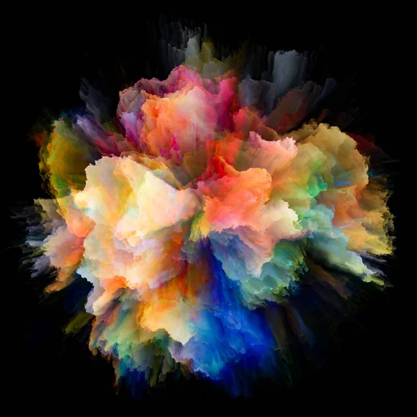 Färg Känslor Serien Visuellt Tilltalande Kuliss Gjord Färgexplosion Burst Splash — Stockfoto