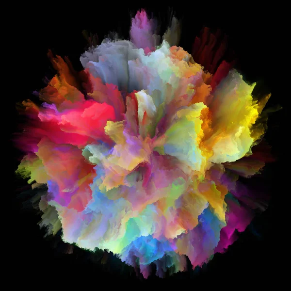 Řada Color Emotion Souhra Barevného Výbuchu Stříkance Téma Představivosti Kreativity — Stock fotografie