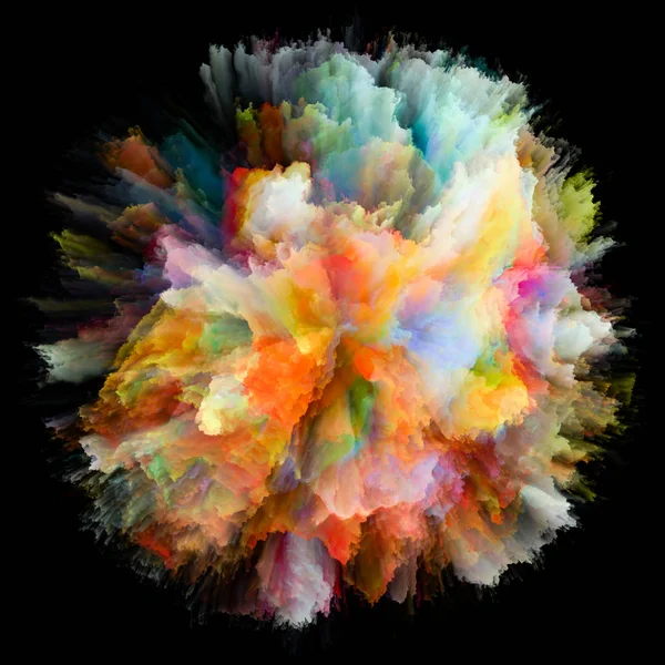 色の感情シリーズ カラー バースト スプラッシュ爆発件名の想像力 創造性のアート デザインから成る芸術の抽象化 — ストック写真