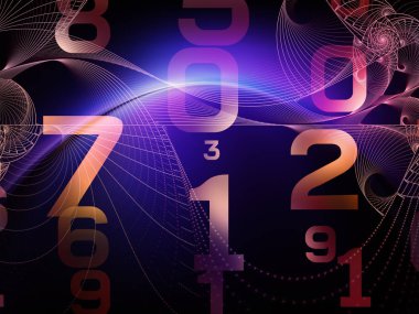 Gerçeklik Matematiği serisi. Matematik, eğitim ve bilim konularındaki sayıların, ışıkların ve fraktal örneklerin bileşimi