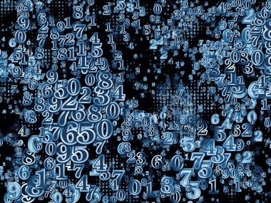 Numara dünya serisi. Basamak ve fraktal öğeleri konu bilim, eğitim ve modern teknoloji