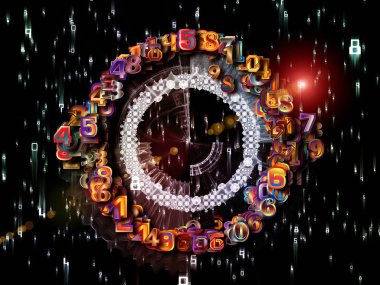 Alanı seri numaraları. Rakamını dairesel arka plan tasarımı yapılan ve Fraktal bilim ve teknoloji konusunda patters