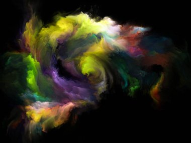 Akışı serisi renk. Arka plan müzik, yaratıcılık, hayal gücü, sanat ve tasarım projelerde kullanılmak üzere dijital boya streams yapılmış