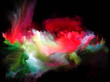 Akışı serisi renk. Müzik, yaratıcılık, hayal gücü, sanat ve tasarım konusunda dijital boya streams etkileşimi