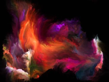 Akışı serisi renk. Müzik, yaratıcılık, hayal gücü, sanat ve tasarım konusunda dijital boya streams etkileşimi