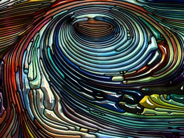 Sıvı desen serisi. Vitray tasarım anımsatan Art Nouveau doğa, güzellik ve Maneviyat mecazi ilişki ile kompozisyon