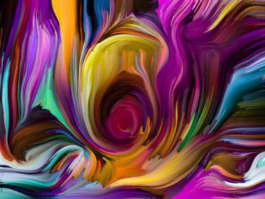 Sıvı Renk serisi. Yaratıcılık, sanat ve tasarım konularında çok renkli boya çizgilerinden oluşan sanatsal soyutlama