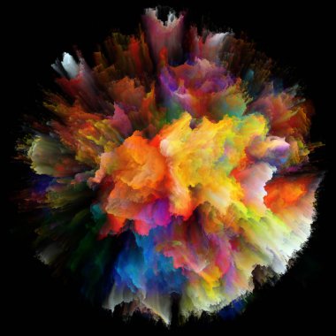 Duygu serisi renk. Renk patlaması sıçrama patlama konu hayal gücü, yaratıcılık sanat ve tasarım sanatsal soyutlama oluşan