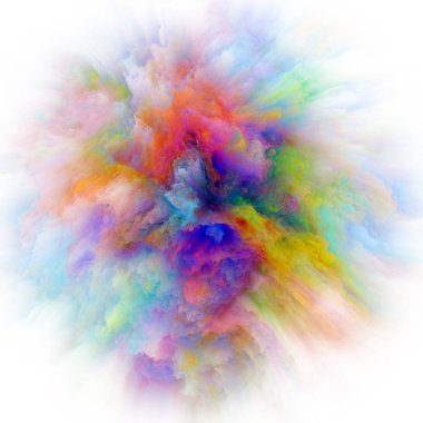 Duygu serisi renk. Hayal gücü, yaratıcılık sanat ve tasarım projelerde kullanılmak üzere renk patlaması sanatsal arka plan yaptı