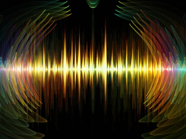 Wave Function Series Design Made Colored Sine Vibrations Light Fractal — Stock Photo, Image