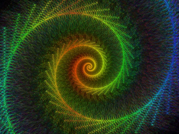 Spiralgeometrie Serie Anordnung Des Sich Drehenden Wirbels Fraktaler Elemente Zum — Stockfoto