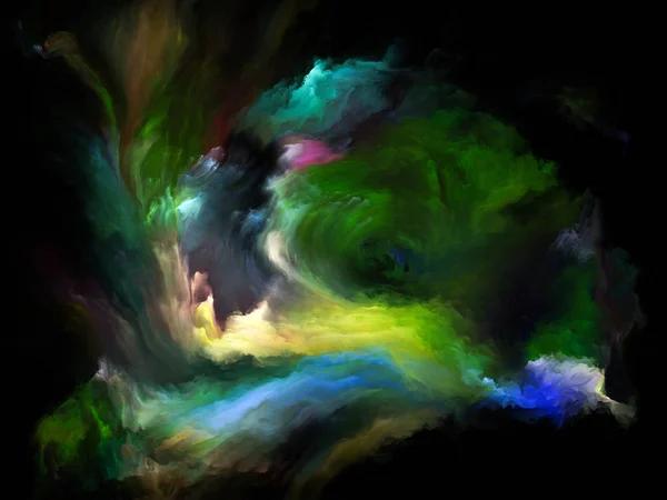 Color Flow series. Backdrop of streams of digital paint on the subject of music, creativity, imagination, art and design