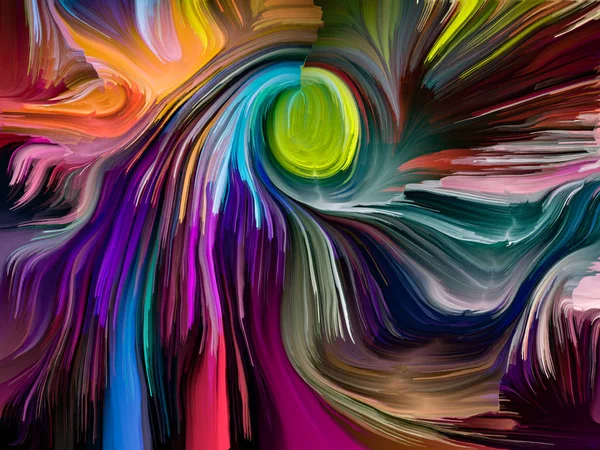 Liquid Color Series Backdrop Design Multi Color Paint Streaks Works — Stock Photo, Image