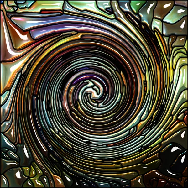 Seria Spiral Twirl Design Abstract Realizat Din Model Vârtej Sticlă — Fotografie, imagine de stoc
