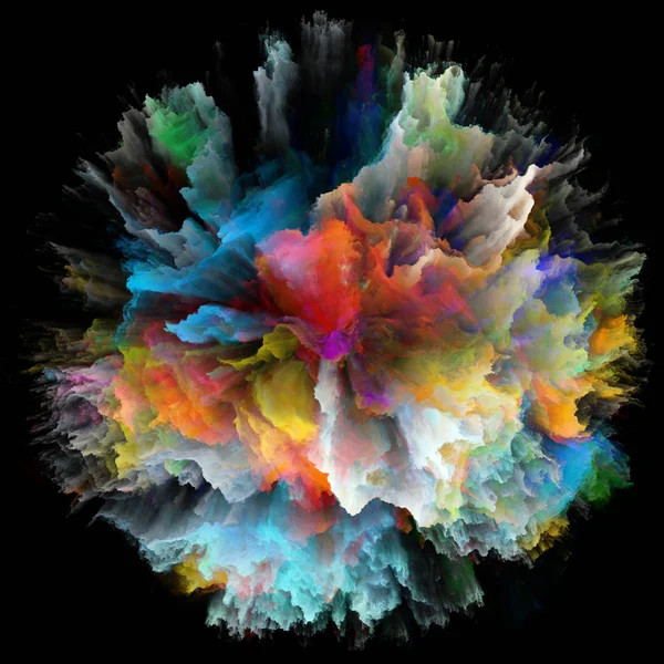 Цветные Эмоции Взаимодействие Цветного Всплеска Тему Воображения Творчества Искусства Дизайна — стоковое фото