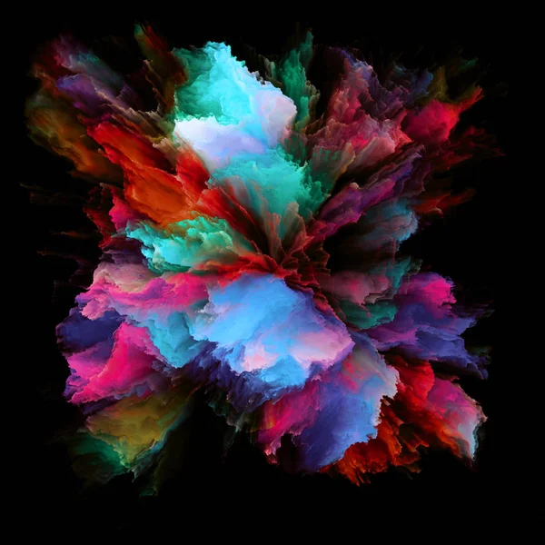 Kleur Emotie Serie Abstracte Regeling Van Kleur Burst Splash Explosie — Stockfoto