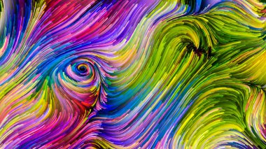 Drama renkler Serisi. Sanal branda mecazi ilişki tasarım, yaratıcılık ve hayal gücü ile kompozisyon