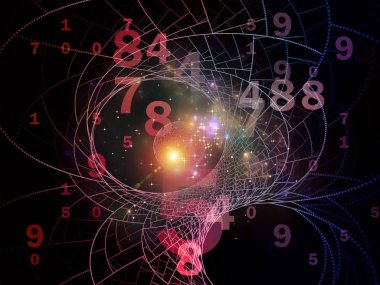 Matematik gerçeklik serisi. Sayılar, ışıklar ve Fraktal desenleri konu, matematik, eğitim ve bilim