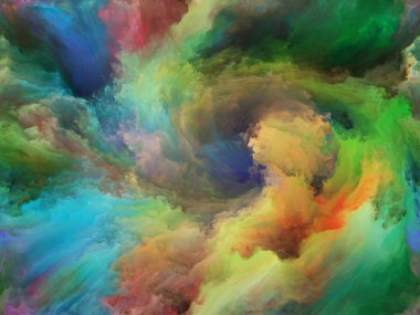 Girdap büküm ve girdap serisi. Arka plan renk ve tuval üzerine konu hareket sanat, yaratıcılık ve hayal gücü bileşimi