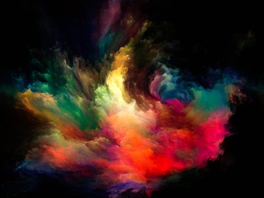 Renk Akımı serisi. Müzik, yaratıcılık, hayal gücü, sanat ve tasarım projelerinde kullanılmak üzere dijital boya akışlarından oluşan arkaplan