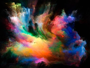 Renk Akımı serisi. Müzik, yaratıcılık, hayal gücü, sanat ve tasarım projelerinde kullanılmak üzere dijital boya akışlarından oluşan arkaplan