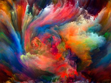 Akışı serisi renk. Müzik, yaratıcılık, hayal gücü, sanat ve tasarım konusunda dijital boya streams düzenlenmesi