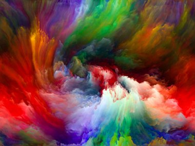 Akışı serisi renk. Konu, müzik, yaratıcılık, hayal gücü, sanat ve tasarım için dijital boya streams grafik bileşimi