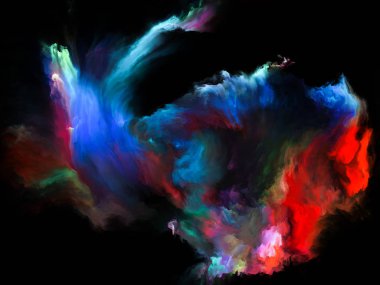 Akışı serisi renk. Müzik, yaratıcılık, hayal gücü, sanat ve tasarım konusunda dijital boya streams etkileşimi