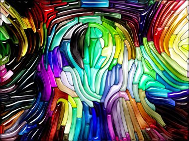 Sıvı renkli serisi. Yaratıcılık, sanat ve tasarım konusunda bir metafor olarak renkli cam desen tasarım oluşur