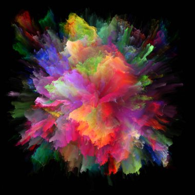 Duygu serisi renk. Zemin rengi patlama sıçrama patlama tasarımlar hayal gücü, yaratıcılık sanat ve tasarım konusunda tamamlayacak