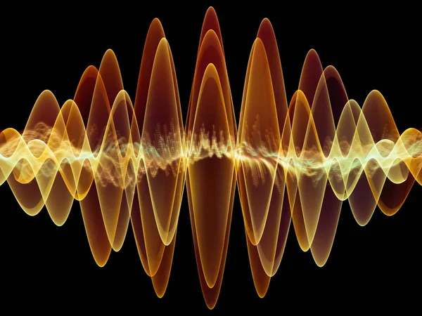 Wave Function Series Artistic Abstraction Composed Colored Sine Vibrations Light — Stock Photo, Image