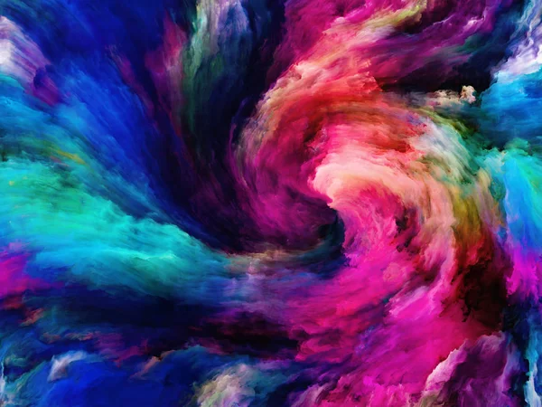 Abstracte Kleur Serie Samenspel Van Kleurrijke Verf Beweging Doek Het — Stockfoto