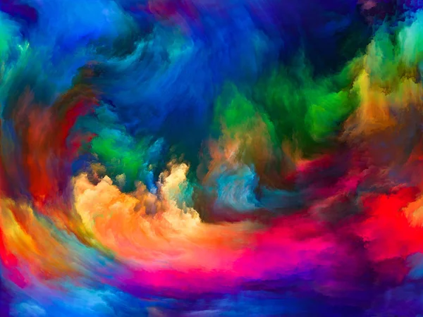 Serie Color Abstracto Disposición Creativa Pintura Colorida Movimiento Sobre Lienzo —  Fotos de Stock