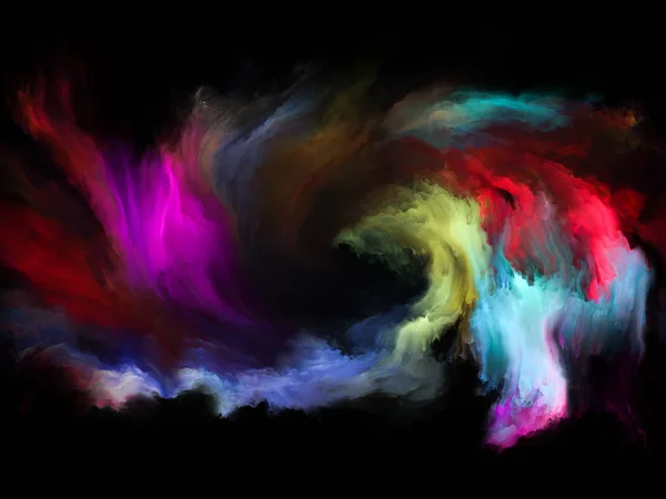 Serie Color Flow Sullo Sfondo Flussi Vernice Digitale Sul Tema — Foto Stock