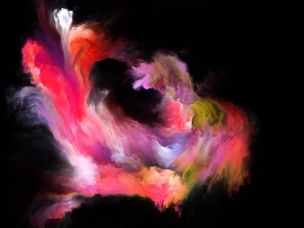 Série Color Flow Interaction Flux Peinture Numérique Sur Thème Musique — Photo