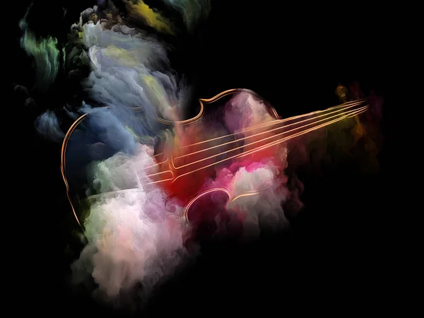 Music Dream series. Abstract design made of violin and abstract colorful paint on the subject of musical instruments, melody, sound, performance arts and creativity