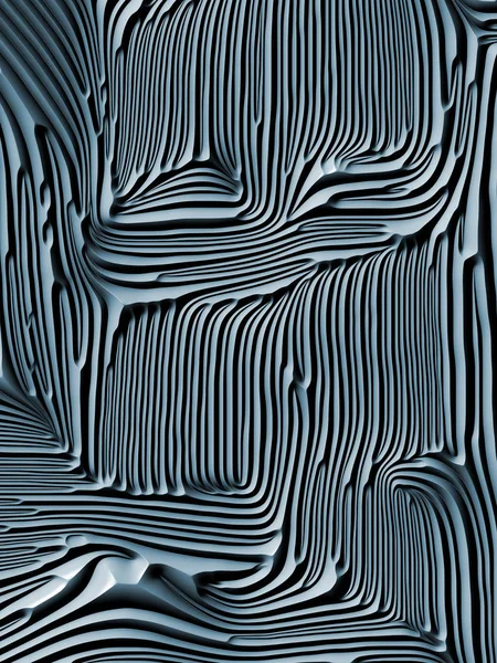 Curves Nature Series Interplay Rendering Blue Embossed Bas Relief Pattern — Stock Photo, Image