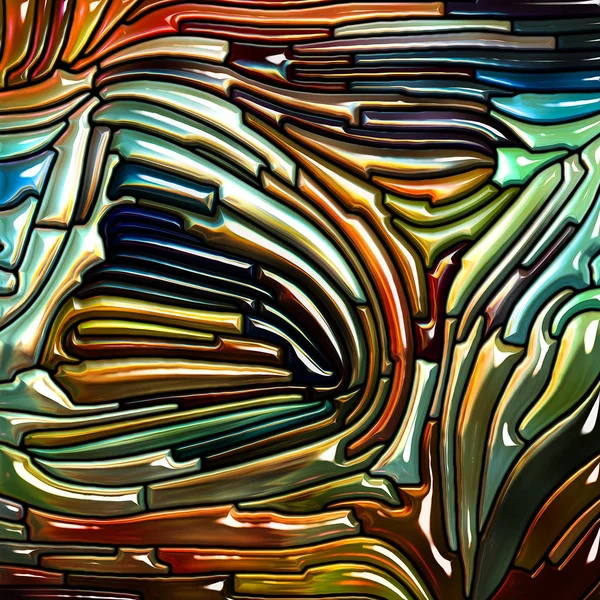 Liquid Pattern Serie Abstraktes Design Aus Glasmalerei Erinnert Jugendstil Zum — Stockfoto