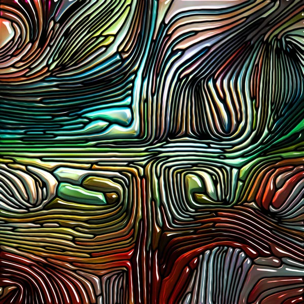 Liquid Pattern Series Graphic Composition Stained Glass Design Reminiscent Art — Stock Photo, Image