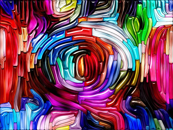 Serie Culori Lichide Aranjamentul Modelului Sticlă Colorată Tema Creativității Artei — Fotografie, imagine de stoc