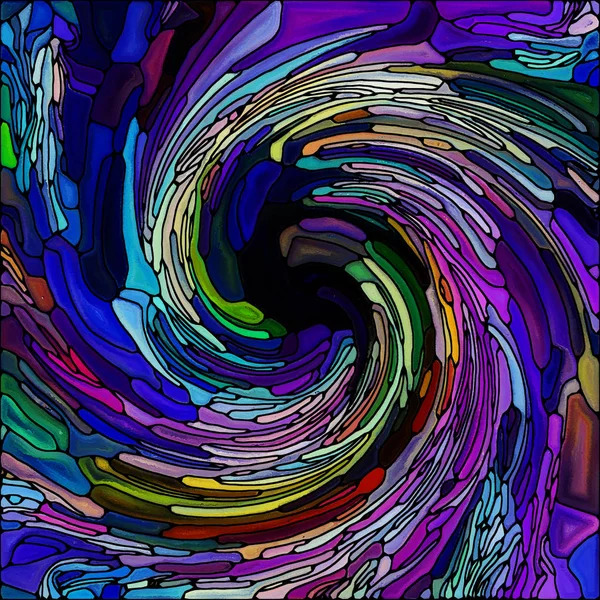 Serie Spiral Twirl Composizione Visivamente Piacevole Del Modello Vortice Vetro — Foto Stock