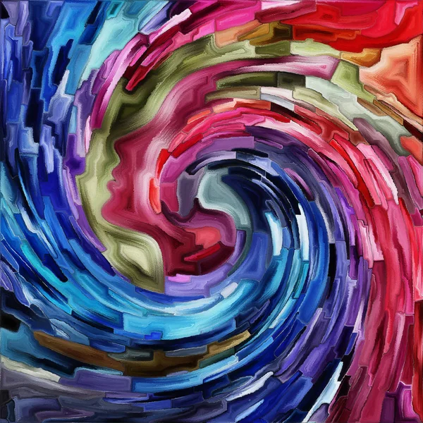 Spiral Burgu Serisi Görsel Olarak Çekici Zemin Rengi Parçaları Vitray — Stok fotoğraf
