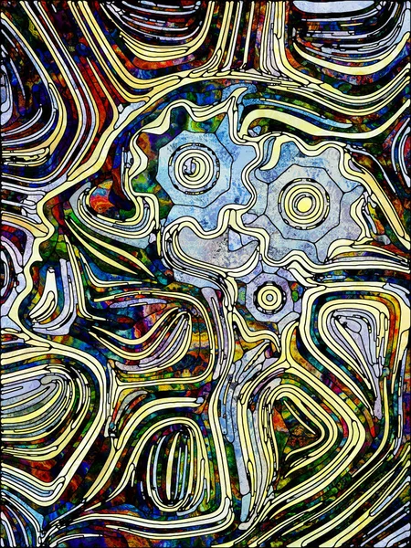 Серия Unity Fragmented World Абстрактный Фон Витражного Рисунка Цветных Фрагментов — стоковое фото