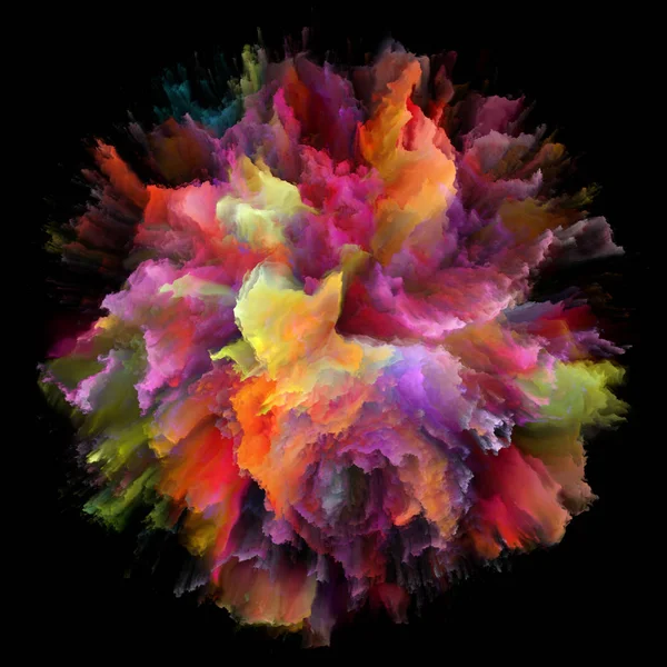 Color Emotion Serie Zusammenspiel Von Farbexplosion Zum Thema Fantasie Kreativität — Stockfoto