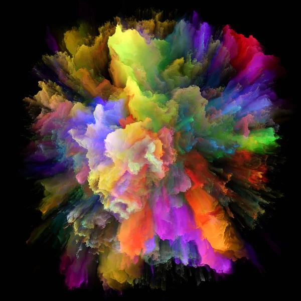 Color Emotion Series Graphic Composition Color Burst Splash Explosion Designs — Stock Photo, Image