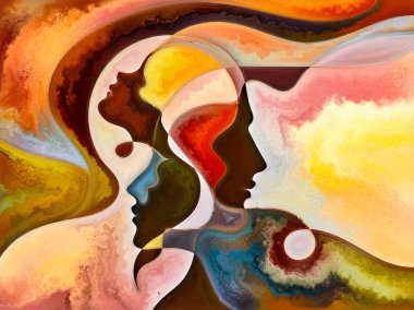 Doku serisi ilişkilerde. İnsanların yüzleri, renkler, Organik dokular, inşaat üstünde iç dünya, aşk, ilişkiler, ruh ve doğa için eğrileri akan tasarlamak zemin